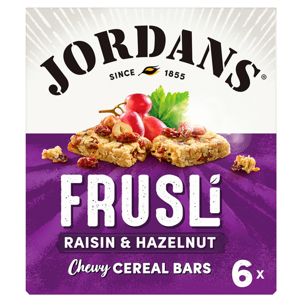 Jordans Frusli Raisins & Hazelnuts Chewy Cereal Bars 6x30g