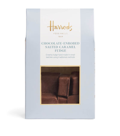 Harrods Schokoladenummanteltes gesalzenes Karamell Luxus-Schokoladen-Fudge 125g