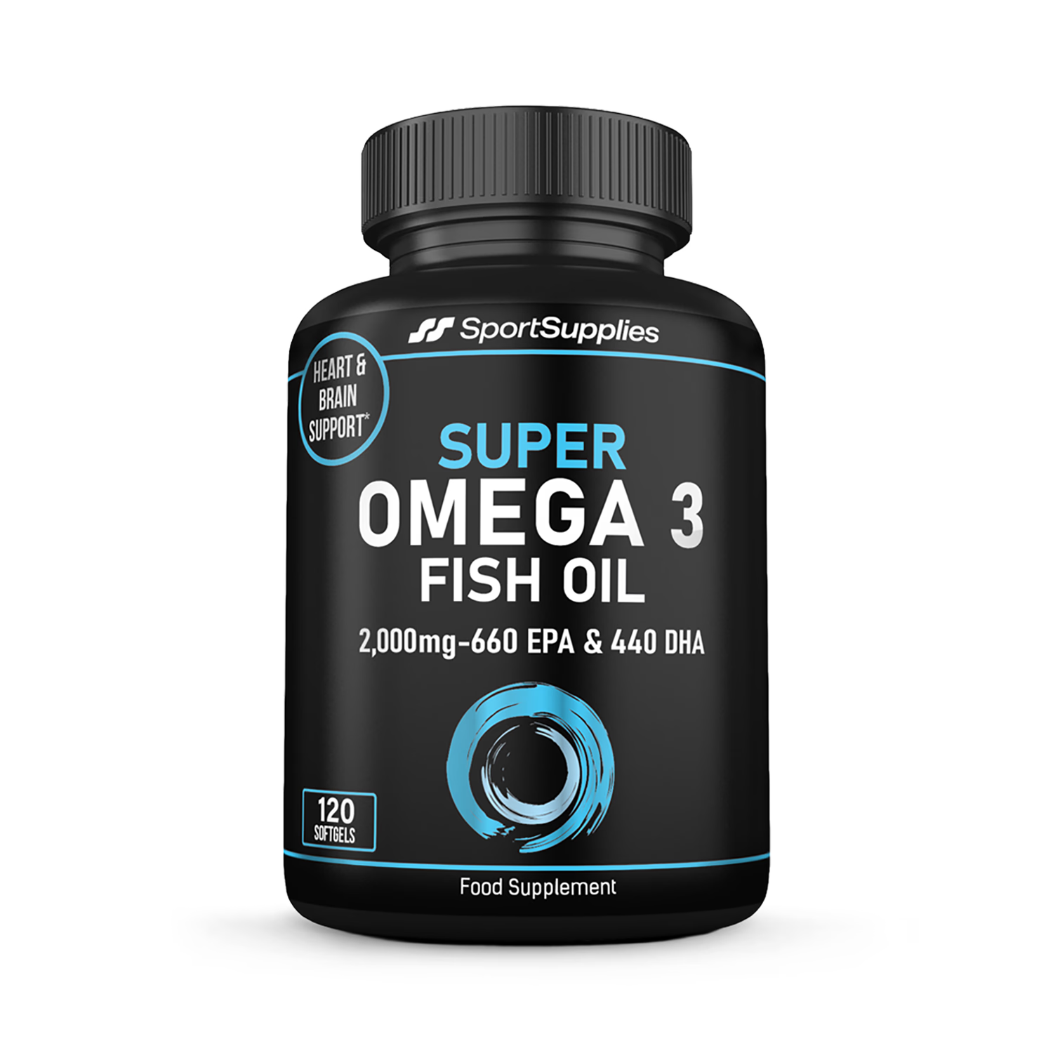 SS Sport Supplies Fish Oil 1000mg 120 caps, imported from the UK