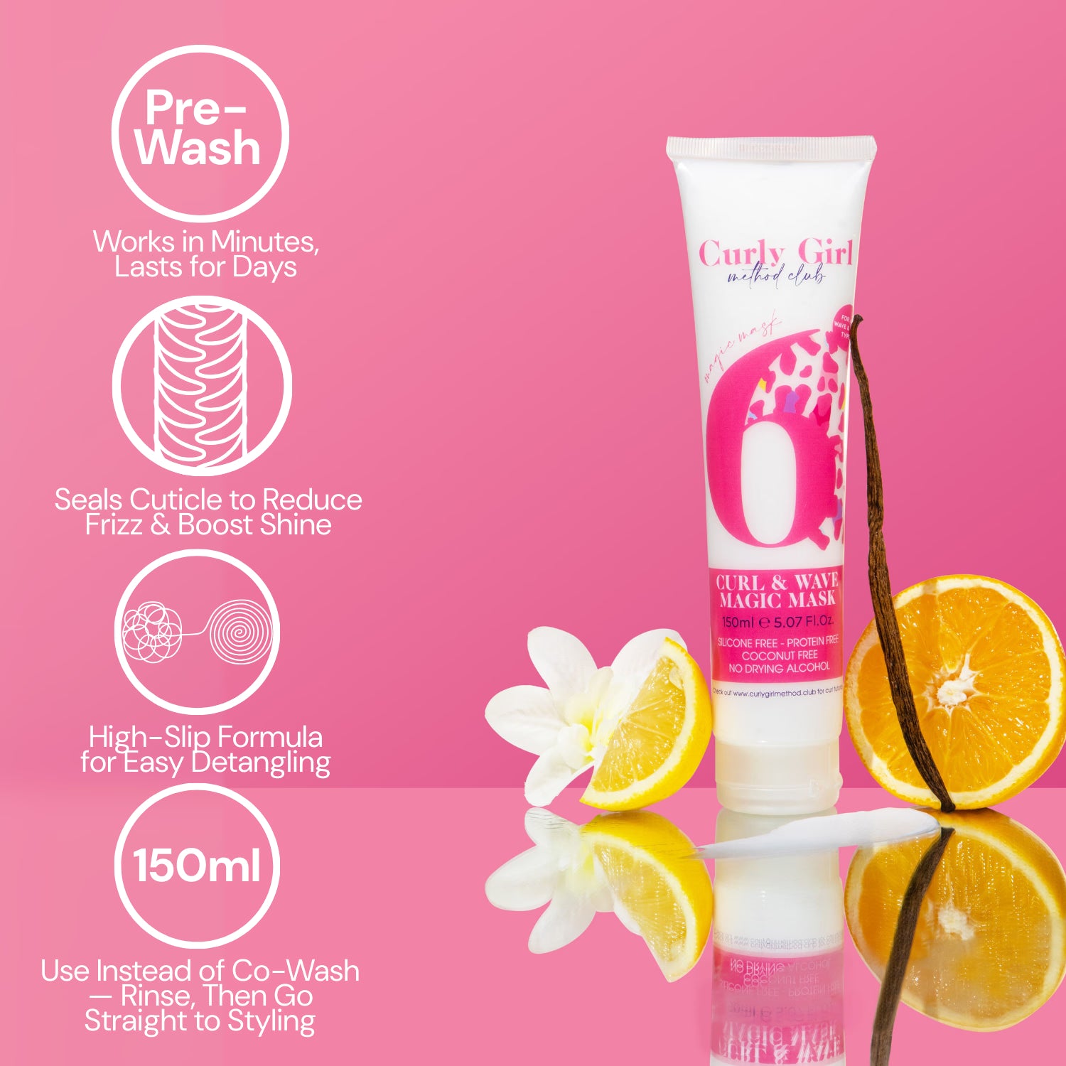 Curly Girl Method Club Magic Mask fast-acting deep conditioner 150ml, imported from the UK
