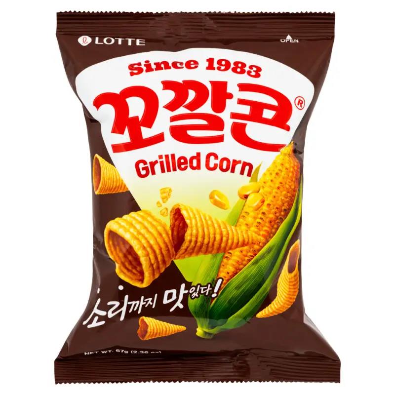 Lotte Kok Kal Cone grilled corn snack, imported from the UK