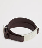 Dunhill double wrap leather bracelet with silver ID tag - British product