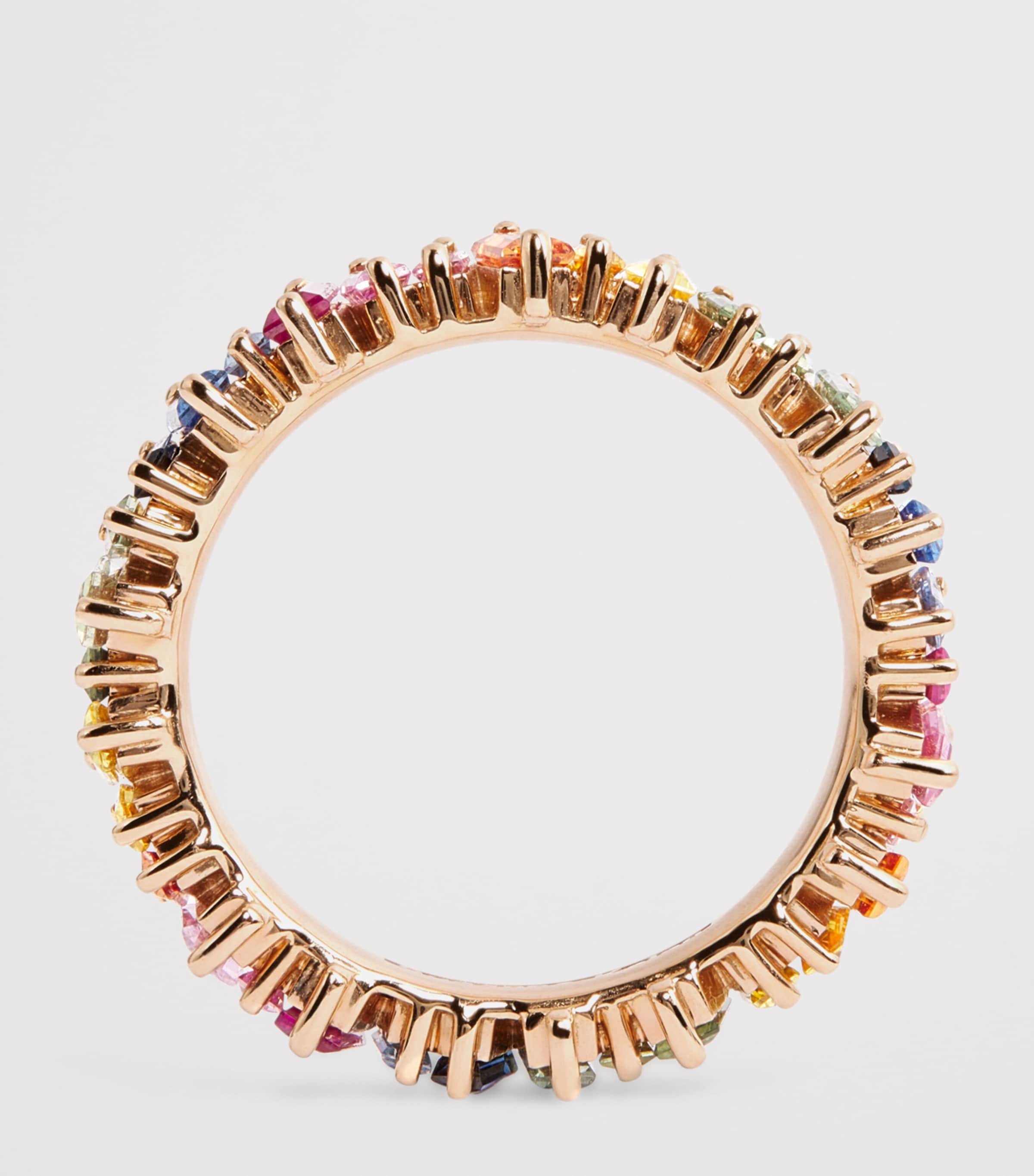 Suzanne Kalan Bold eternity ring with rainbow sapphires, UK version