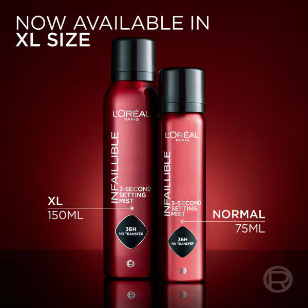 L'Oréal Paris Setting Spray 3-Second Infallible 75ml, UK version
