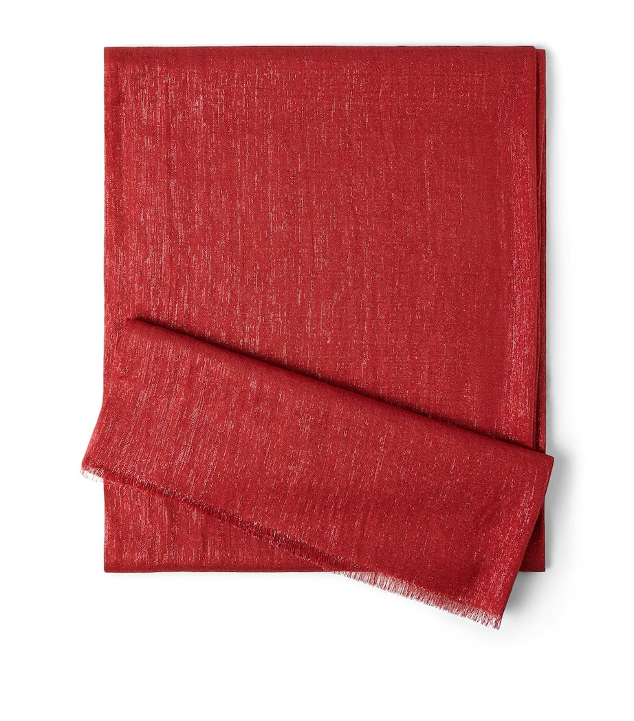 Brunello Cucinelli cashmere-silk scarf with sparkle 120x90cm (British brand)