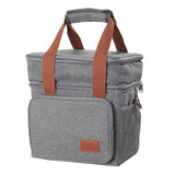 Livingandhome Double Deck Leakproof Lunch Tote Insulated Bag 10.5L