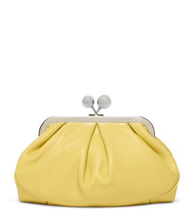 Harrods Weekend Max Mara Small Leather Pasticcino Clutch Bag- Buy online at McGrocer