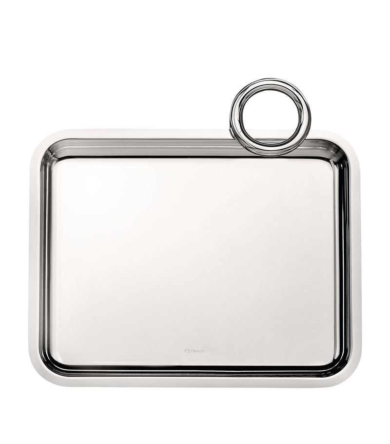 Christofle silver-plated serving tray, 20x16cm - British product