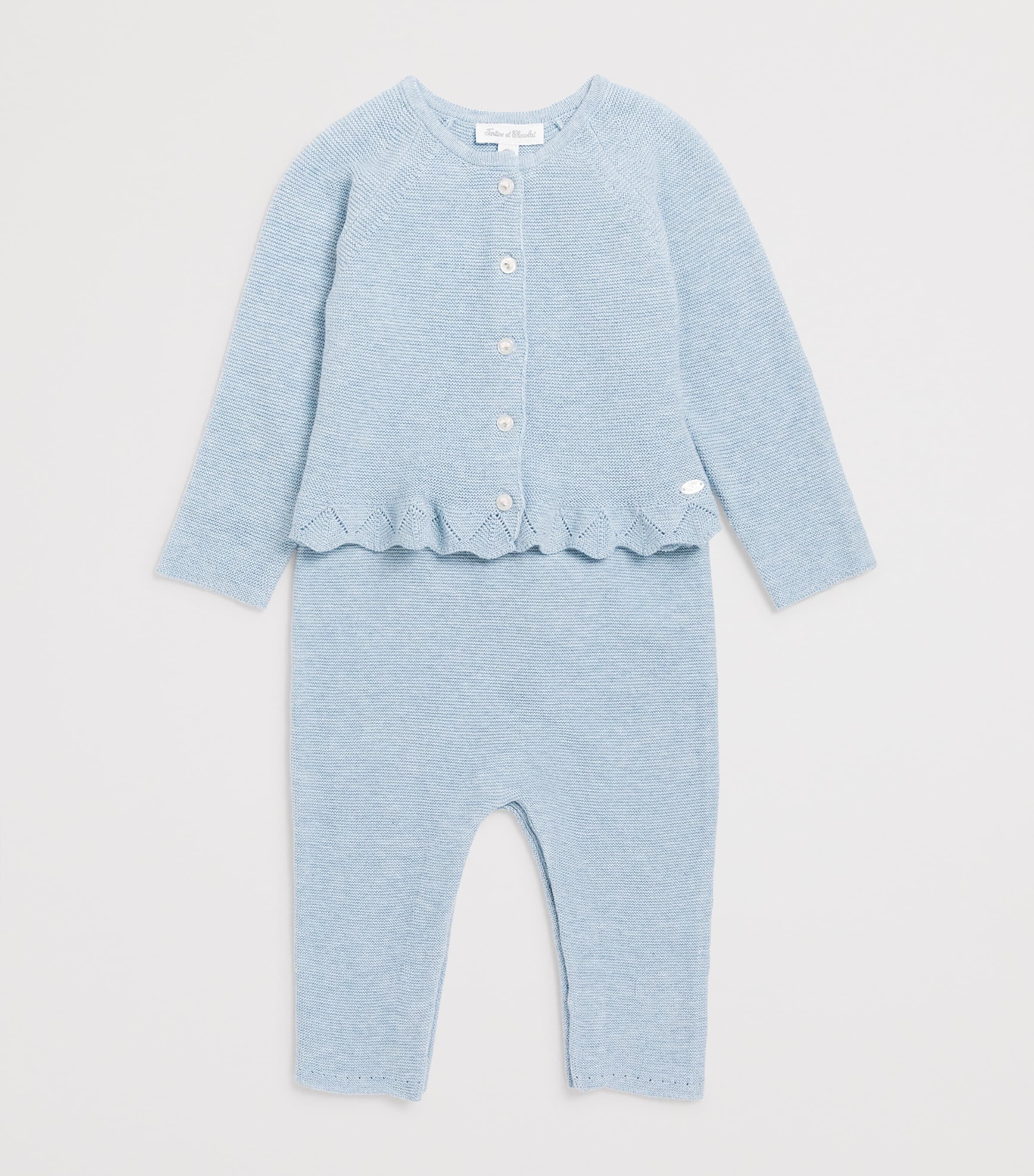 Tartine et Chocolat Cotton Frill-Detail cardigan 1-24 months (British brand)