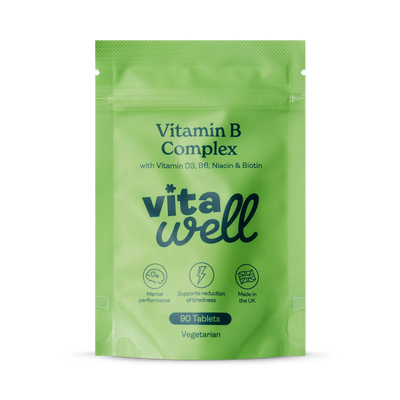 Holland & Barrett Vitawell Vitamin B Complex with Vitamin D3 Supplement - 90 Tablets- Buy online at McGrocer