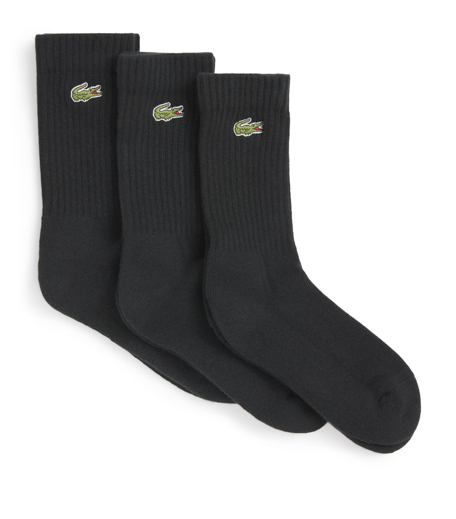 Lacoste cotton-blend logo socks pack of 3, UK version