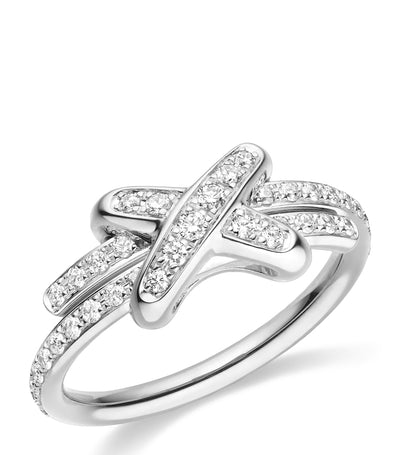 Harrods Chaumet Jeux de Liens White Gold and Diamond Ring- Buy online at McGrocer