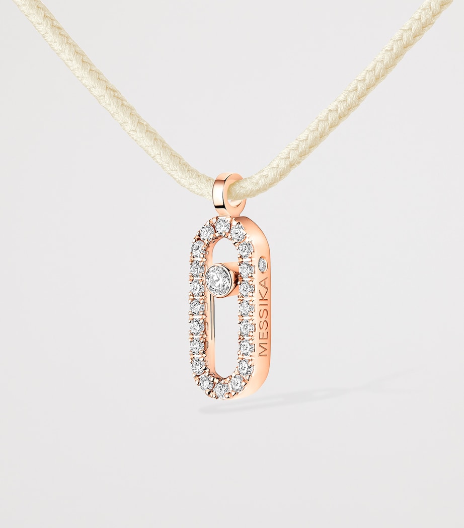 Messika pink gold pavé necklace 0.09ct - British product