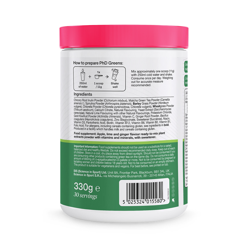 PHD Greens Apple powder 1000g green supplement (British brand)