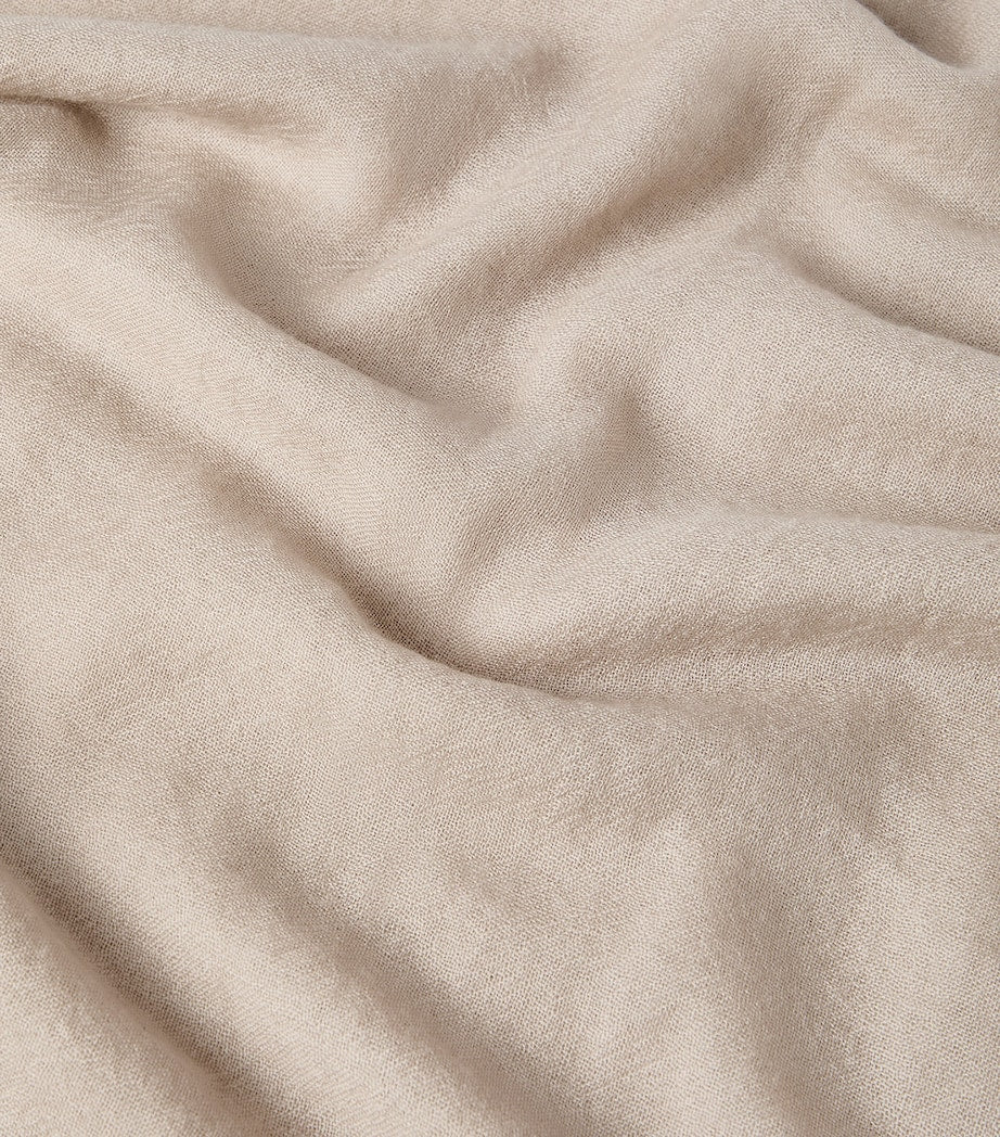 Brunello Cucinelli cashmere-silk scarf 200cm x 100cm (British brand)