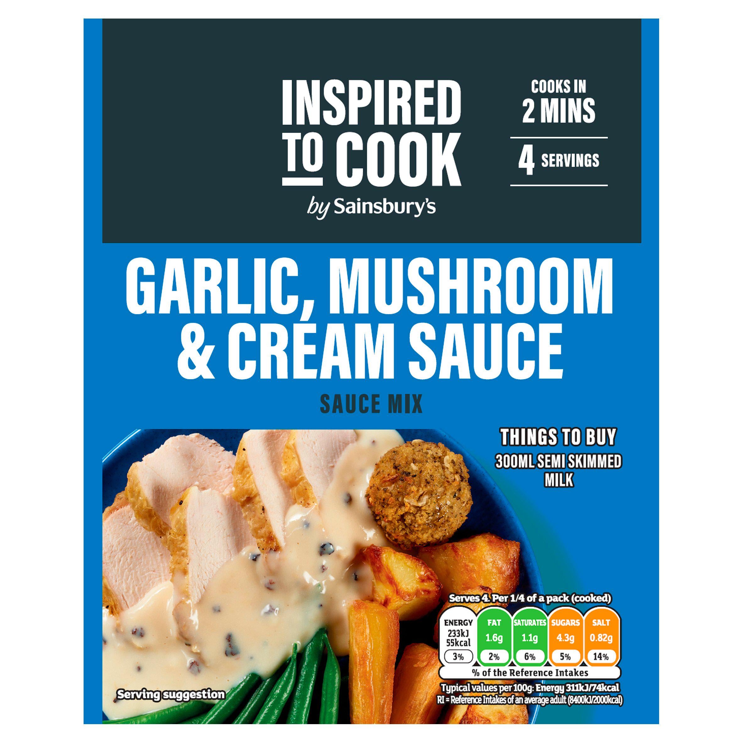 Sainsbury's Garlic, Mushroom & Cream Sauce Mix, Inspired to Cook 26g GOODS Sainsburys   