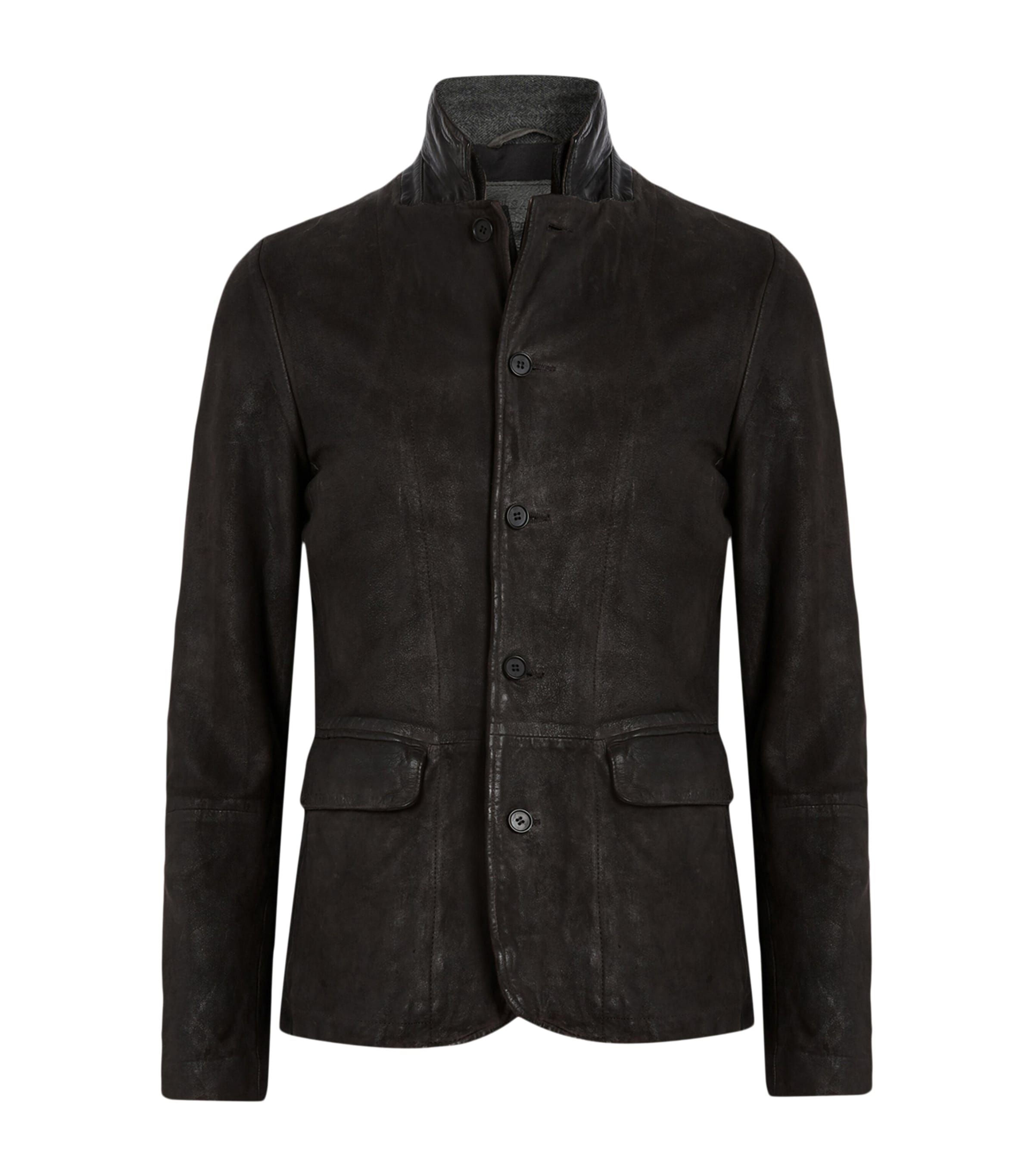 AllSaints Leather Survey Blazer - British fashion product