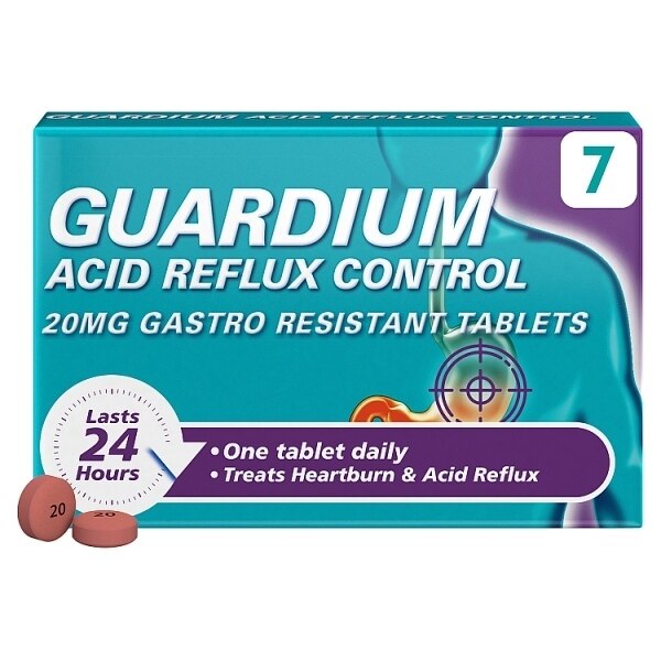 Guardium Acid Reflux Control Tabs Heartburn Indigestion 7s GOODS Superdrug   