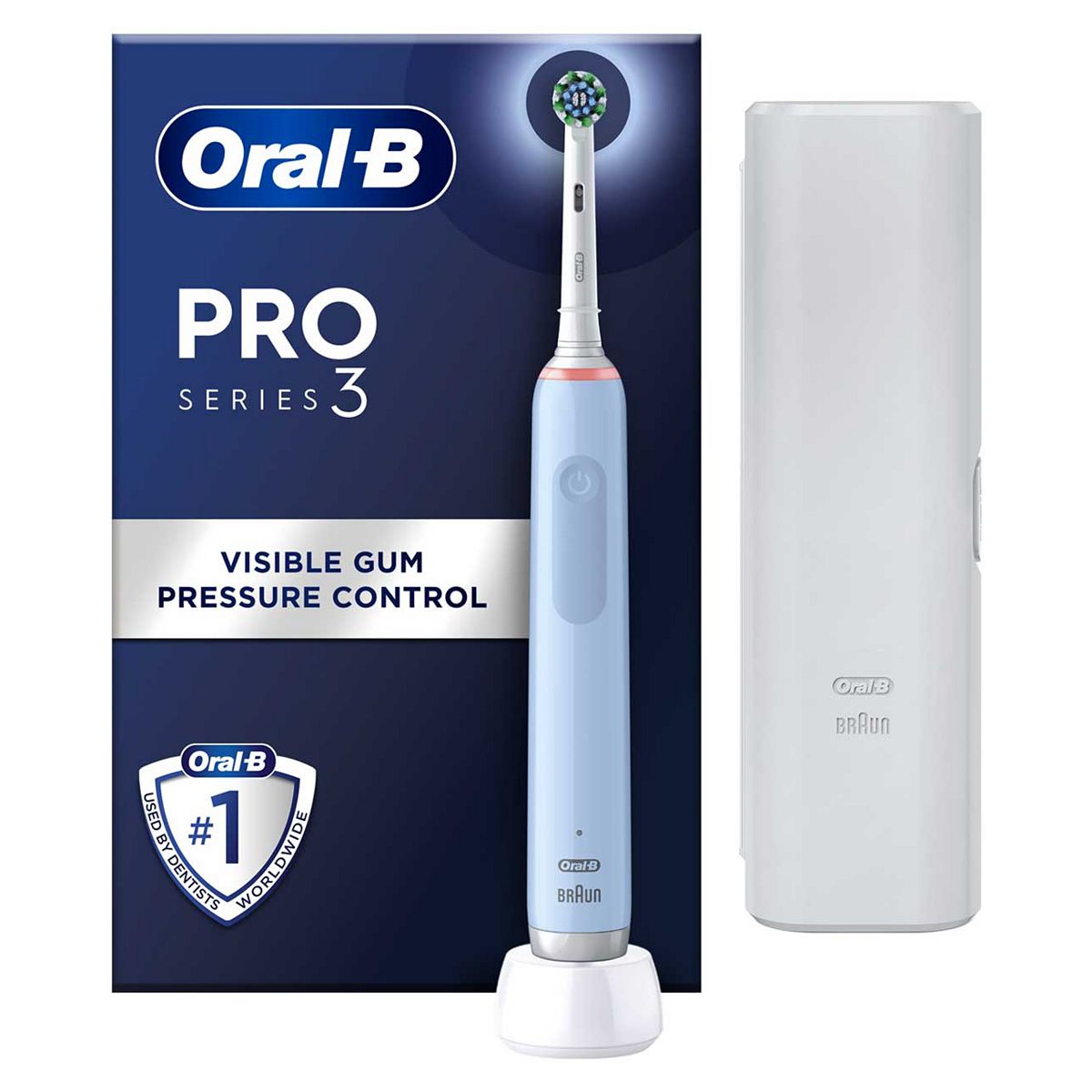 Oral-B Pro 3 3500 - Blue Electric Toothbrush + Travel Case GOODS Boots   