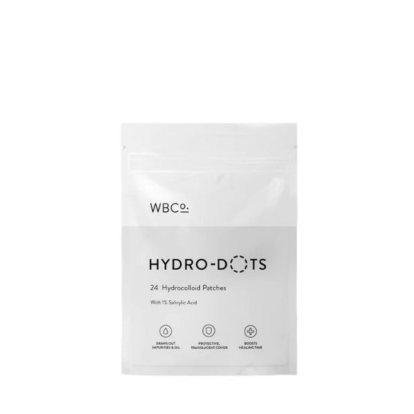 WBCo Hydro-Dots hydrocolloid acne patches 24 dots (British brand)
