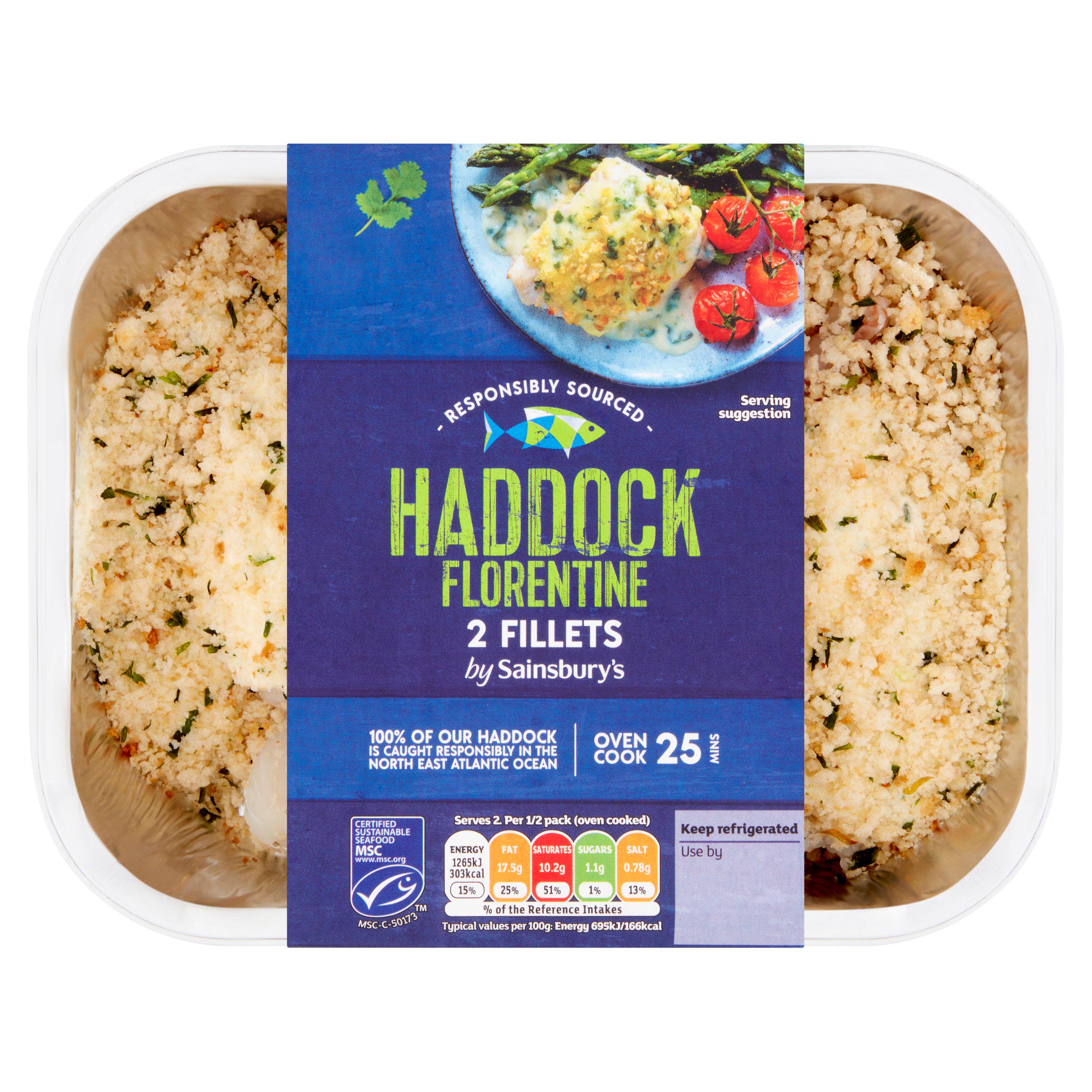 Sainsbury's MSC Ready to Cook Haddock Florentine 380g GOODS Sainsburys   