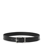 LOEWE leather belt 3.5cm silver buckle, UK version