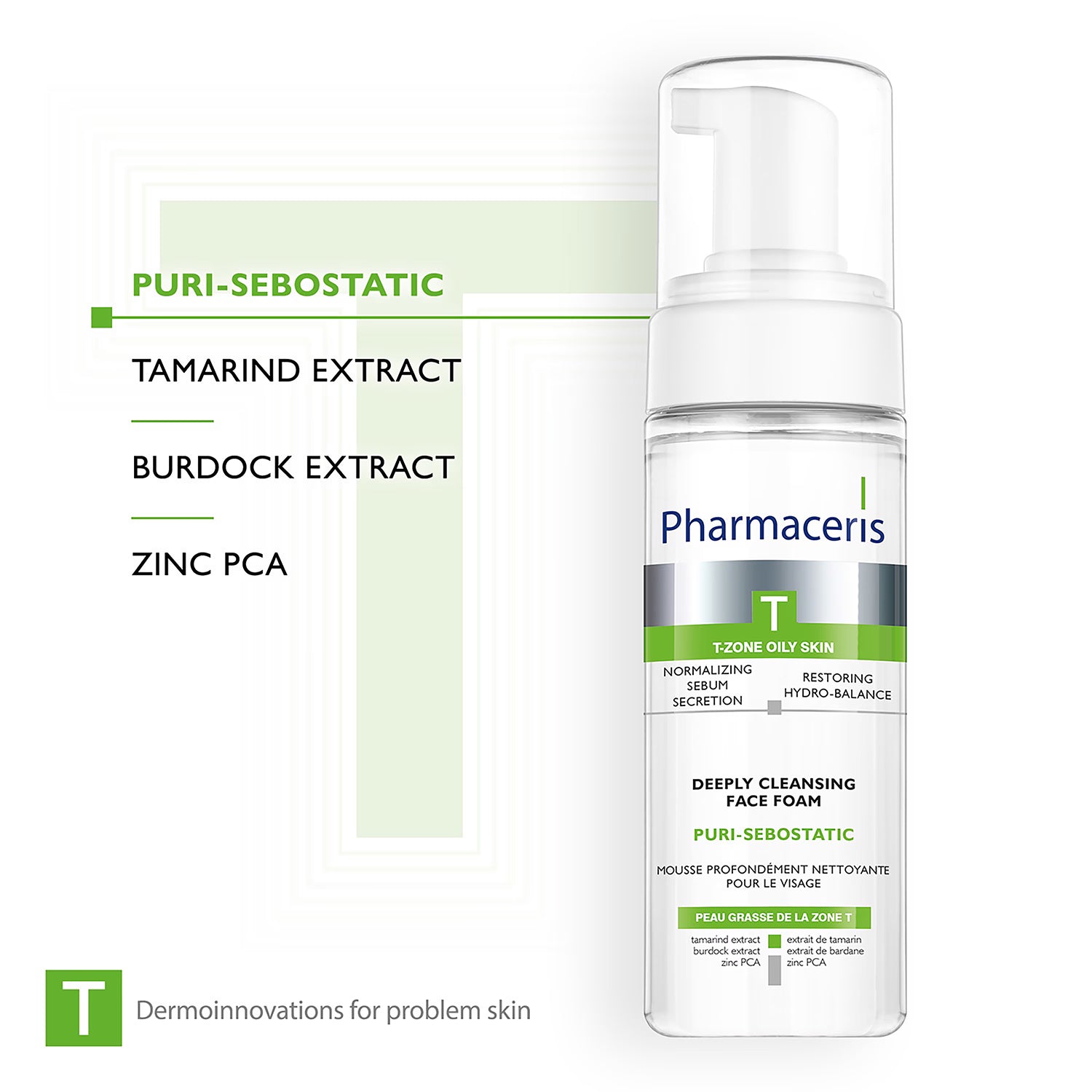Pharmaceris Puri-Sebostatic cleansing foam 150ml, UK version