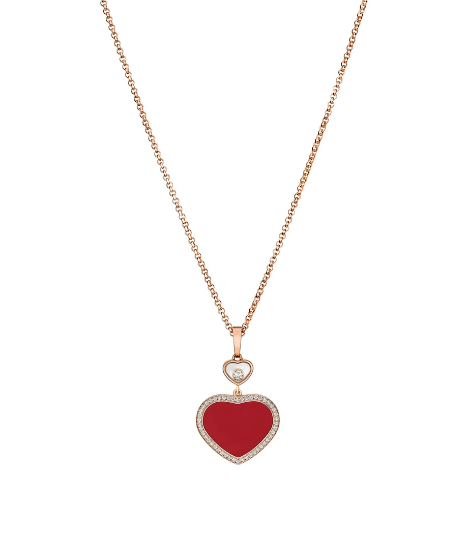 Chopard Happy Hearts rose gold diamond pendant, imported from the UK