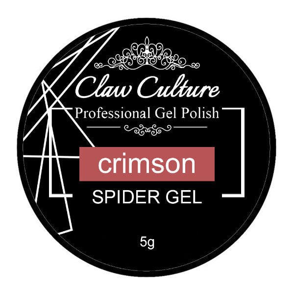 Claw Culture Spider Gel Nail Polish Crimson 5g, UK version