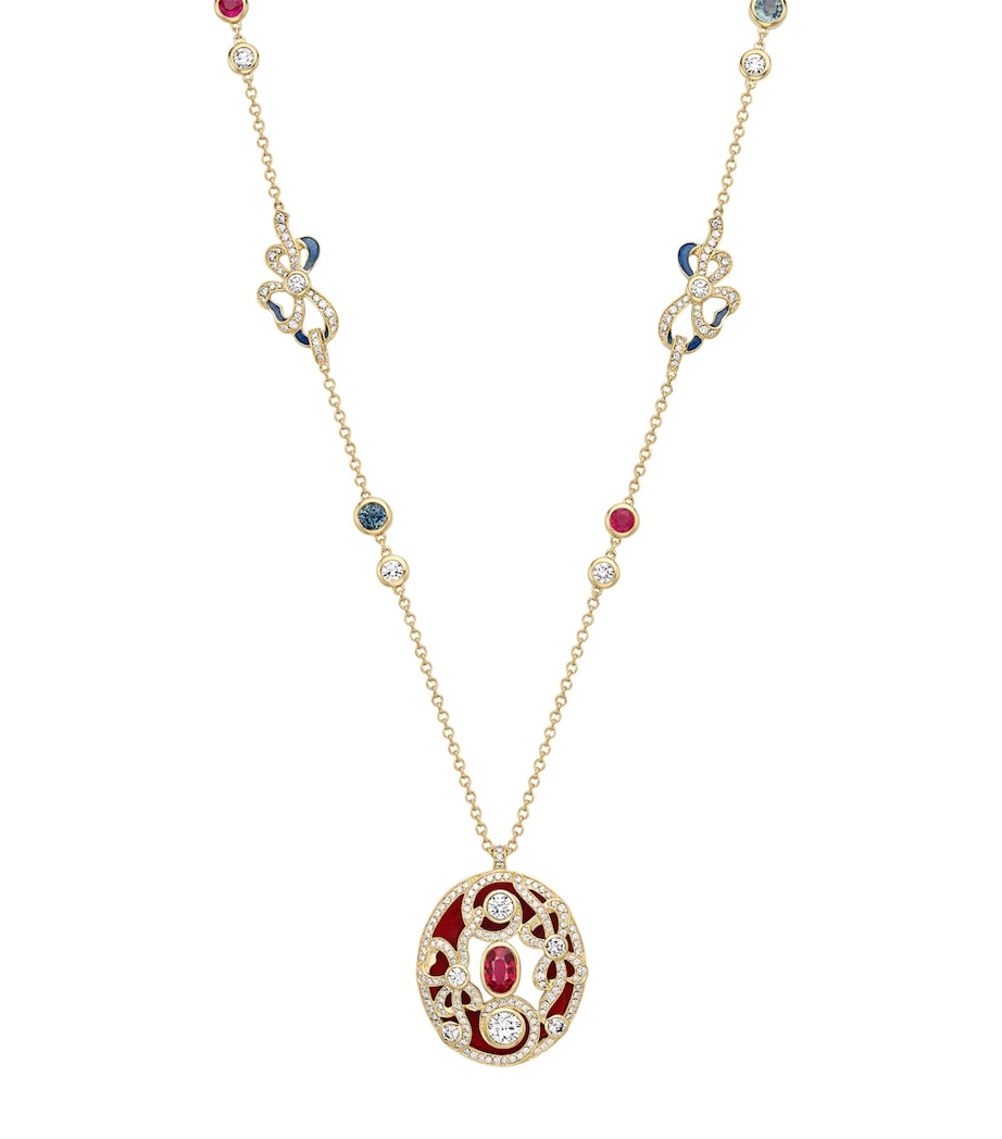 Boodles Presence Chamber pendant diamonds ruby 18kt gold, UK version