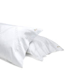 Bolster Pillowcase with Braid Motif in Egyptian Cotton, 13cm x 41cm