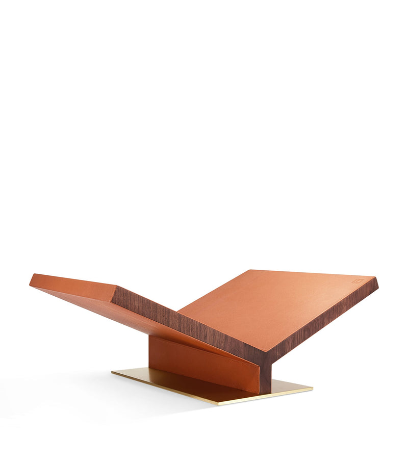 Assouline Walnut-Leather Ultimate Collector Bookstand - British product