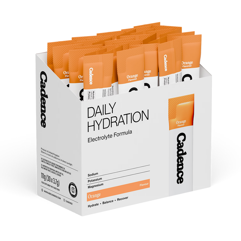 Cadence orange hydration sachets 30 pack, UK version
