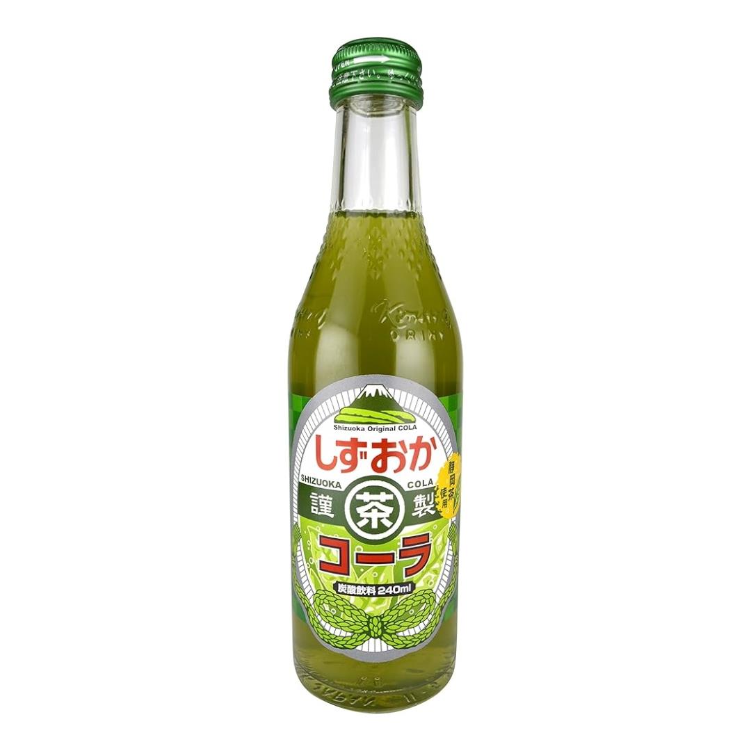 Kimura Ramune green tea cola carbonated soft drink, UK version