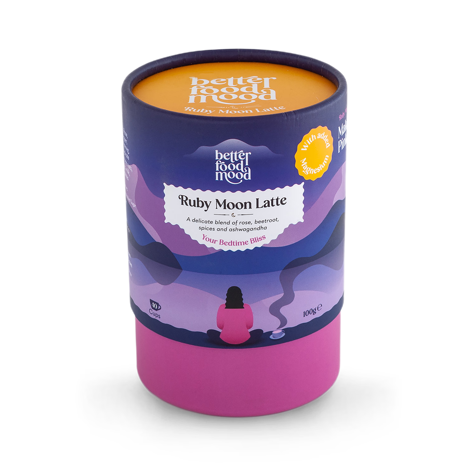 Ruby Moon rose beetroot ashwagandha latte mix 100g - British product