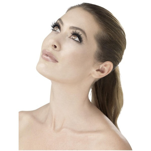 Fever Flutter false eyelashes black with glue - British product