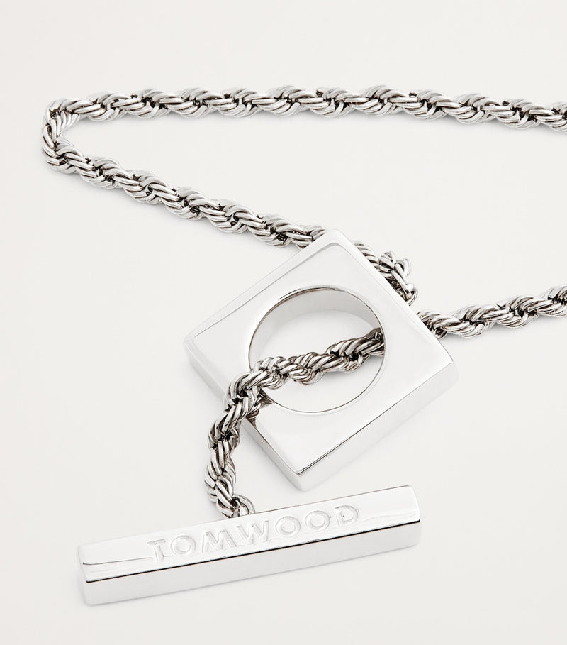 Tom Wood sterling silver square rope bracelet (British brand)
