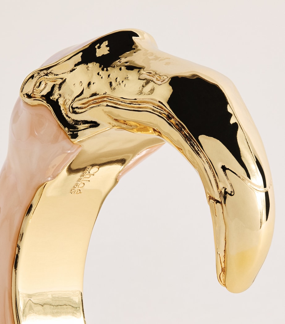 Chloé pastel resin flamingo cuff bracelet, UK version