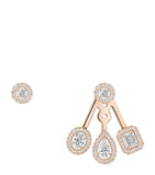 Messika My Twin Trio earrings 0.59ct pink gold diamonds (British brand)