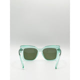 SVNX cat eye sunglasses clear plastic frame, UK version