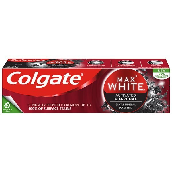 Colgate Max White Charcoal Whitening Toothpaste 75ml GOODS Sainsburys   