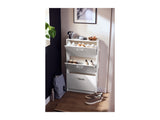 Shoe cabinet pearl white finish 58.5 x 105 x 17cm (British brand)