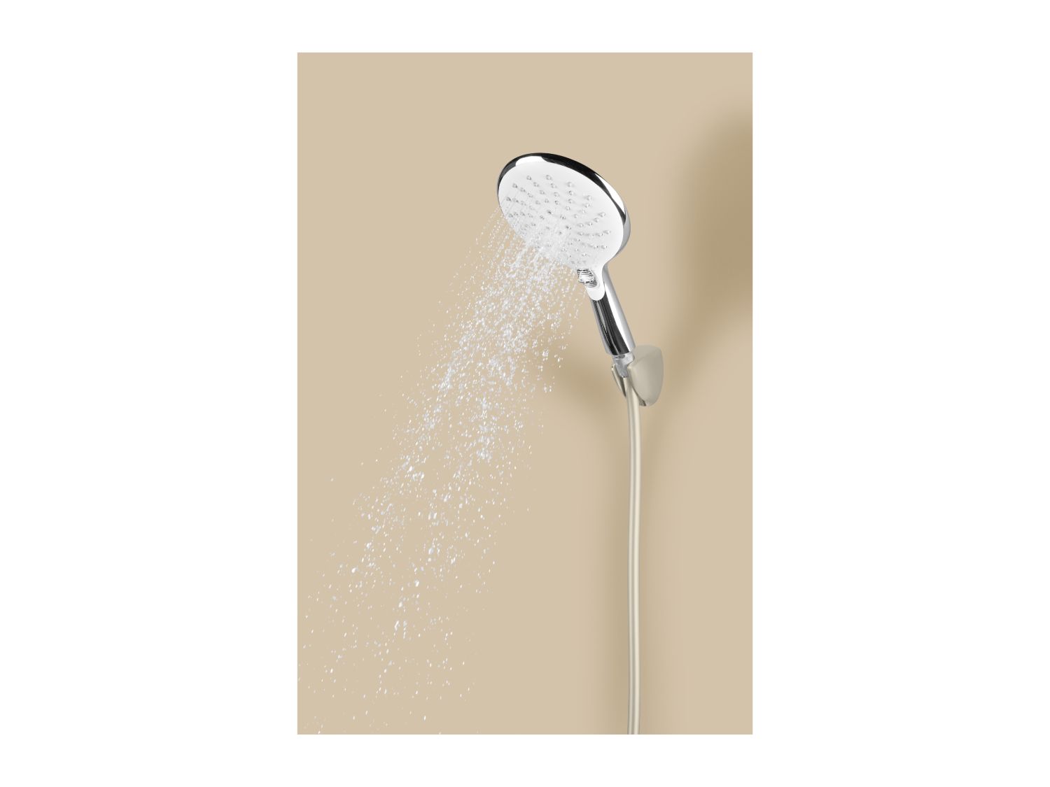 Multi-functional shower head with three spray patterns, 15cm, imported from the UK