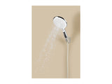 Multi-functional shower head with three spray patterns, 15cm, imported from the UK