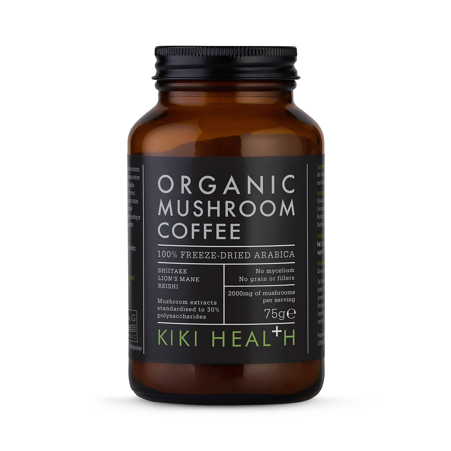 KIKI Health Organic Mushroom Extract Coffee 75g, UK version