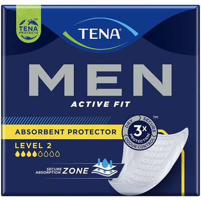 TENA Men Absorbent Protector Level 2 Incontinence Pads 10 Pack