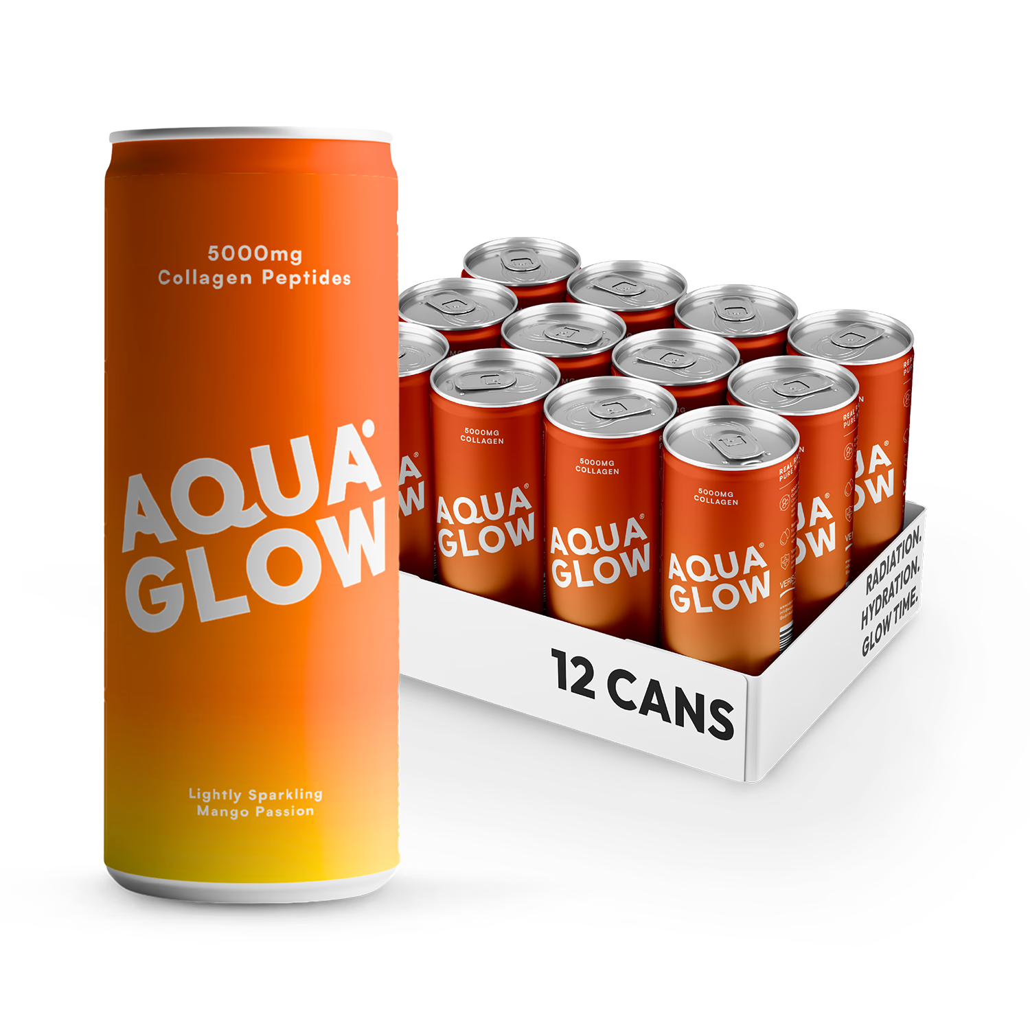 Aqua Glow Mango Passion collagen drink 12x250ml, UK version