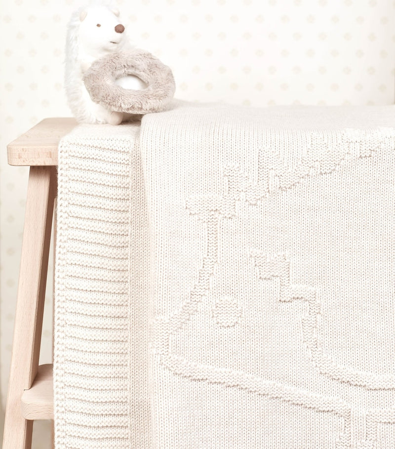 Tartine et Chocolat hedgehog wool blanket 75cm x 100cm, imported from the UK