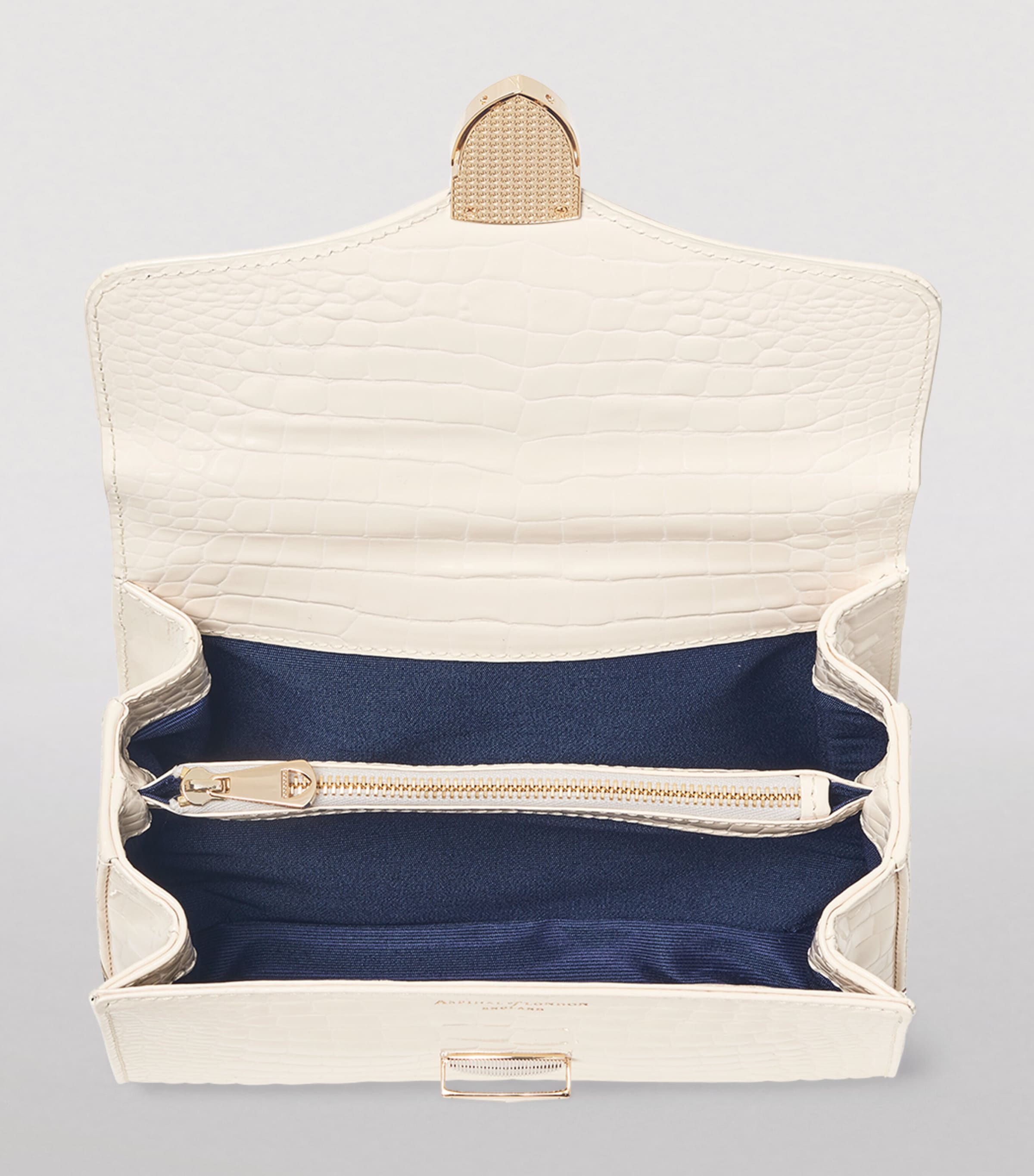 Aspinal of London Midi Mayfair Top-Handle Bag, imported from the UK