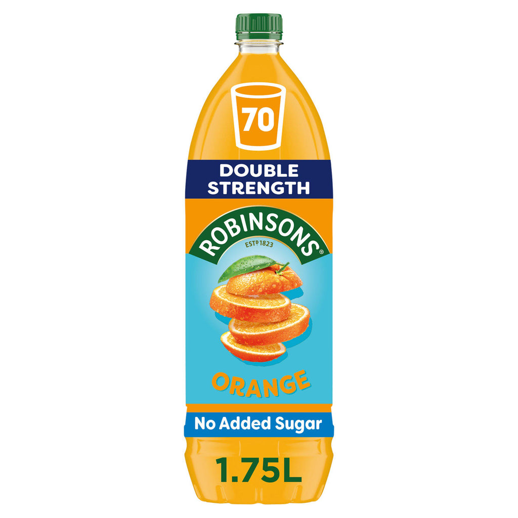 Robinsons Double Strength No Added Sugar Squash Orange 1.75L